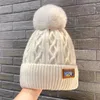BeanieSkull Caps Womens Knitted Fur Pom Ball Hats Winter Warm Plush Thermal Thicken Casual Beanies Outdoor Windproof Skullies Bonnet Cap 231027