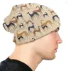 Beretten Italiaanse Greyhound Slouchy Beanie Trend Winter Skullies Beanies hoeden volwassen Galgos Brown Whippet Sihthound Dog Knitted Bonnet Cap