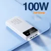 Power Bank 30000MAH高速充電PowerBankポータブル外部バッテリー充電器PoverBank iPhone Xiaomi Samsung用LEDライト付き