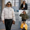 P-ra Luxus-Designer-Damen-Daunenjacke, Parkas, Marken, modisch, Dame, locker, verdickt, kurz, Fuchs, großer Pelzkragen, weiße Entendaunen-Oberbekleidung, Mäntel, Outdoor-Daunenjacke mit Kapuze