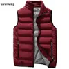 Gilets pour hommes hommes marque hommes veste sans manches coton rembourré gilet automne hiver manteaux décontractés mâle gilet 5XL 000001292d