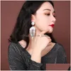 Dangle Lustre Long Gland Cristal Boucles D'oreilles Pour Femmes Bijoux Géométrique Fl Strass Boucle D'oreille Déclaration Bijoux Dro Dhgarden Otw8E