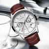 기타 시계 Lige Watches Men Top Brand Luxury Casual Leather Quartz Men Watch Man Business Clock Male Sport Waterproof Date Chronograph 231026