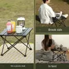 Table pliante de Camping en plein air, mobilier de Camping, Barbecue Portable ultraléger en alliage d'aluminium, rouleau d'œufs rond pour pique-nique