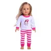 Bebekler 15 Stil Pijama Nightgown Sevimli Desen Fit 18 inç Amerikan Bebek 43cm Born Generation For Nesil Aksesuarları Kızın Oyuncak 231027