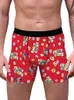 Sous-vêtements Boxers pour hommes Imprimer 3D Longues culottes pour hommes Polyester Respirant Fantaisie Sous-vêtements Boxer Shorts et confortable adulte S-XXL