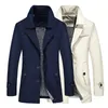 Mężczyźni łączy płaszcz Male Blazer Design Business Casual Handel Kurtka jesienna zima gruba ciepła wiatrówka plus size 7xl 231026