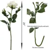 Dekorativa blommor 1st 3 huvud Artificial Rose Flower Real Touch for Home Office Kitchen Living Room Garden Holloween Juldekor