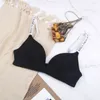 Commercio all'ingrosso moda senza spalline lettera reggiseno lingerie sexy comfort reggiseni senza fili per la biancheria intima delle donne push up regolabile bralette U1WA