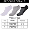 Herrstrumpor 12 par Sock Low Cut Breattable Business Boat Solid Color Bekväm fotled Casual White Black Summer 2023