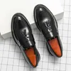 Sapatos de vestido mocassins homens pu tassel decoração baixo salto sólido cor negócios confortável moda clássico único 231026