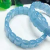 Bracciale in onice blu naturale Bracciale Fortuna Energia Minerale Stringa Donna Amuleto Gioielli Regalo di guarigione 9x13mm 1 pz