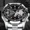 Wristwatches FNGEEN Luxury Mens Watches Stainless Steel Band Fashion Waterproof Quartz Watch For Man Calendar Male Clock Reloj Hombre S001 231027