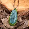 Pendant Necklaces Vintage Neck Chokers Necklace Women Statement & Pendants Green Wooden Long Woman Collares Mujer Kolye