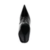 Siyah sivri ayak parmağı sonbahar ayak bileği botları kadınların katı patent süper ince yüksek topuk moda show partisi özel stiletto ayakkabıları