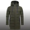 Heren Donsparka's Winter Dikke Warme Jas Mannen Oversized Lange Katoenen Parka Puffer Uitloper Jassen Streetweare Mannelijke Effen Kleur Kleding 231026