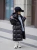 Down Coat Winter Children's Ceket Kalınlaştırılmış Uzun Siyah Altın Pamuk Kızlar Giyim Dış Giyim Çocuklar Teen Snowsuit Ch25