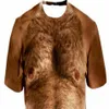 New MenWomens Funny Hairy Belly Body Chest Nipples 3D Print Casual T-Shirt Short Sleeve Tops Tee R15330W