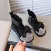 Stiefel Mädchen-Stiefeletten mit Reißverschlüssen zum Wandern im Freien, wasserdichte, rutschfeste und langlebige Kampfstiefel 231027