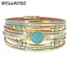 Bracelets porte-bonheur WELLMORE femmes bracelets bohême mode bracelet en cuir pour femme bijoux en gros 231027