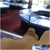 Bandringen Luxe dames trouwring Mode Edelsteen gesimuleerde diamanten verlovingsringen voor vrouwen Sieraden Drop Delivery Sieraden Ring Dhhco