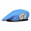 Berets Un Blue Beret Organic Peacekeeping Force Cap Hat z ONZ rozmiar 58 59 60 cm 231027