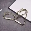 Earrings & Bracelet Designer letter wearing leather woven chain neck chain clavicle Necklace female adjustable letter Bracelet SAQC