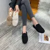 Sandales hiver chaud en peluche Mules femmes une bande fourrure pantoufles confortable coton chaussures Femme appartements couverture orteil polaire diapositives Femme laine Pantuflas 231027