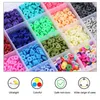 6mm Flat Round Polymer Clay Spacer Beads for Jewelry Making Bracelets Necklace Earring Diy Craft Kit with Pendant 4080pcs box273l