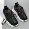 Designer Luxury Casual Shoes Top Quality Chain Reaction Wild Jewels Chain Link Trainer Running Shoes Sneakers2023