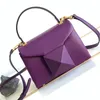 Evening Bags 2023 Luxury Women's Small Square Bag Fashion Handbag Classic Large Rivet Shoulder Strap Diagonal Dinner