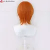 Disfraces de Catsuit, conjunto de juego de estrellas ES 2wink Hinata Aoi Yuta, pelucas de fiesta de pelo sintético resistente al calor naranja + gorro de peluca