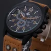 Wristwatches Vintage Classic Watch Men Watches Stainless Steel Waterproof Date Leather Strap Sport Quartz Army relogio masculino reloj 231027