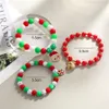 Braccialetti con ciondoli Perline elastiche della Boemia per le donne Set di braccialetti impilabili multistrato di Natale Set di gioielli multicolori per ragazze 231027