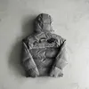 Designer trapstar jaqueta masculina com capuz atirador bordado cabeça de tigre para inverno quente rua uk453