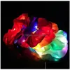 Haaraccessoires Led Lichtgevende Bands Scrunchies Vrouwen Meisjes Hoofddeksels Touw Eenvoudige Polsband Ringen Rubber 20 Stuks Drop Delivery Producten Dhayl