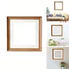 Frames Contemporary Frame For Calligraphy And Painting Wood Grain Color Sturdy Resin Material Multiple Size Choices