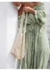 Бальные платья шикарные элегантные для женщин 2023 хлопок сексуальный с разрезом на шее оборками бандажный длинный праздничный пляжный сарафан