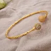 Braccialetto 24K 4 Pz / lotto Afraic Dubai Colore oro con strass perline Braccialetti per le donne Moglie Gioielli da sposa Braccialetti Bracciale Regali 231027