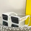 Zonnebrillen voor dames en heren, puur met de hand gesneden FF40073 gegalvaniseerde logo-bril, luxe kwaliteit driedimensionaal dik frame designer zonnebril, originele doos