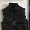 Lettre rayure doudoune gilet femmes concepteur coton chaud gilet classique sans manches veste à glissière