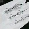 Groothandel klassieke ronde geslepen Vvs 1 karaat diamant 10k echt goud hypoallergene Moissanite Stud voor mannen