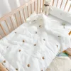 Sovpåsar Svaddling Born Thermal Soft Fleece Solid Bedding Set Cotton Quilt 231026