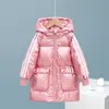 Down Coat Children's Jacket Midlength No Wash Keep Warm Clothing Winter Clothes for Girls 231026