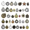 Composants de cadran de montre d'horloge mixtes aléatoires, 30 pièces, breloques en alliage, collier pendentif, recherche de bijoux, fabrication Steampunk, accessoires à créer soi-même, 269b