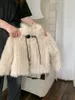 Jackets Baby Girl Winter Thickened Faux Fur Coat 2023 Girls' Korean Style Western Fashion Furry Warm Fashionable Clothing