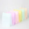 Gift Wrap 6pcs Kraft Paper Gift Bags BluePink Pastel Bags Candy Rainbow Pastel Party Decoration Baby Shower 231027