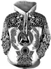 Maßgeschneiderte Hoodies Sweatshirts Street Animal3D Digitaldruck Herren Kapuzenpullover Mode Lässig