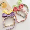 Hair Accessories Print Flower Bow Headbands For Girls Hairbands Korea Wide Hairband Floral Headband