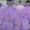 Robe De Quinceanera en cristal violet émeraude, robe De bal à paillettes appliquées, Corset, robe De 15 à 16 ans